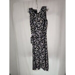 ANNE KLEIN Attractive Black Flowery Sleeveless Dress Size 4